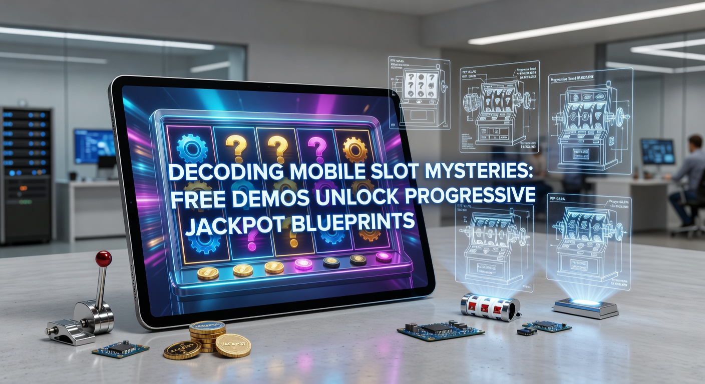 Detaillierte Grafik eines Free-Demo-Slots auf einem Smartphone, die Jackpot-Trigger, RTP-Werte und Volatilitätskurven visualisiert